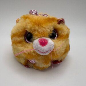 TY Puffies Collection Tabitha Cat 2020 with Heart Tag Orange/Pink (SKU: 587TO)